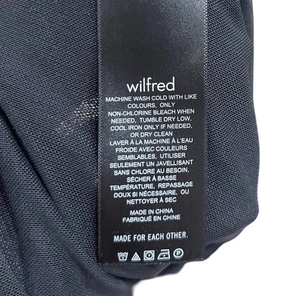 Aritzia Wilfred Black Lace Trouble Bodycon Mini Dress Sheer Long Sleeves Small - Picture 10 of 11